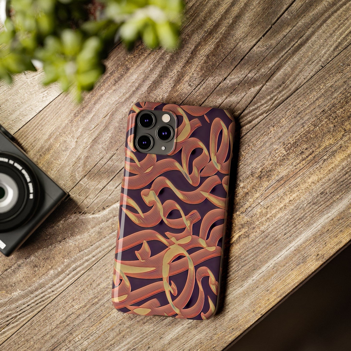 ' Modern Art Slim Phone Case -LOVE I-