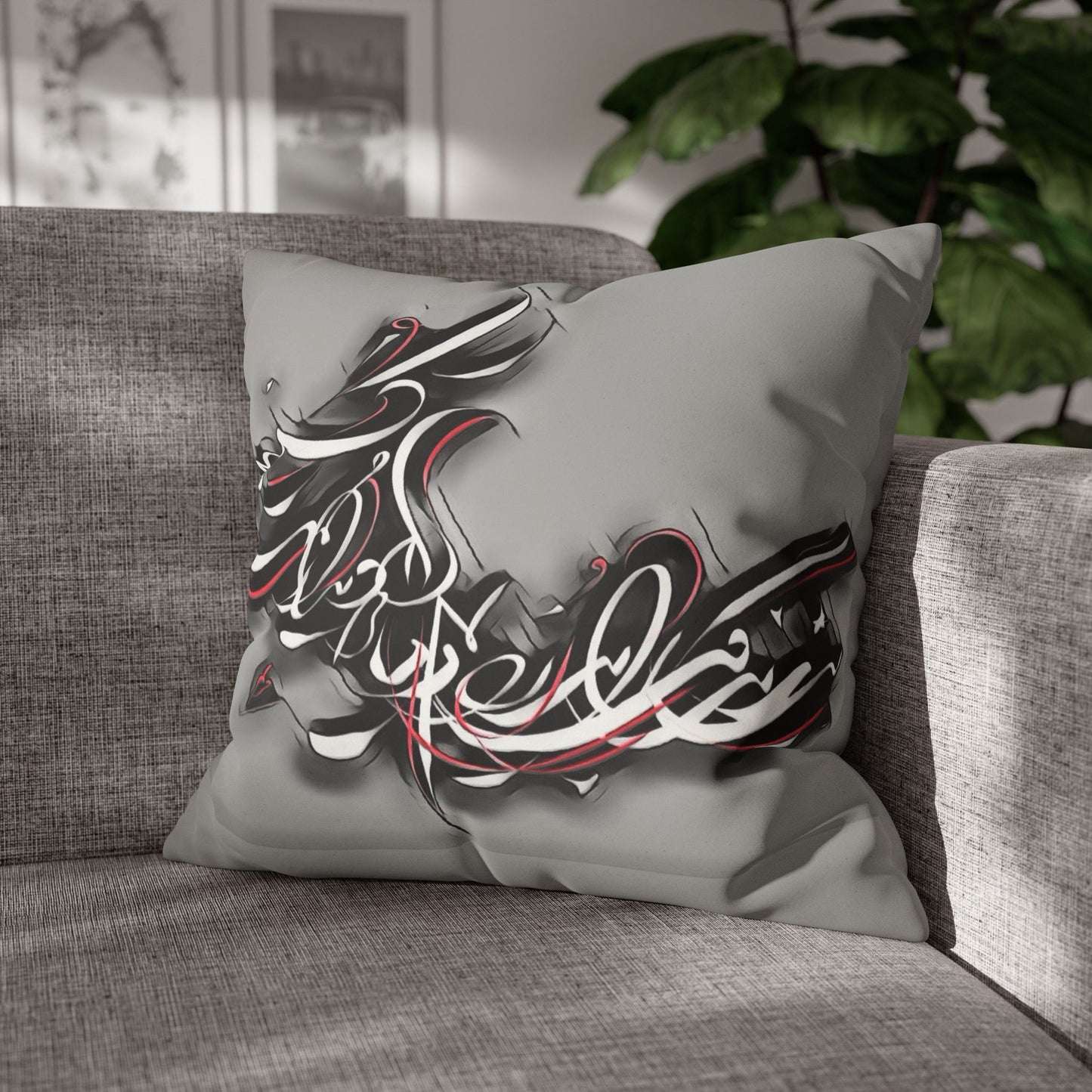 Kalli K Pillowcase Modern Calligraphy Design