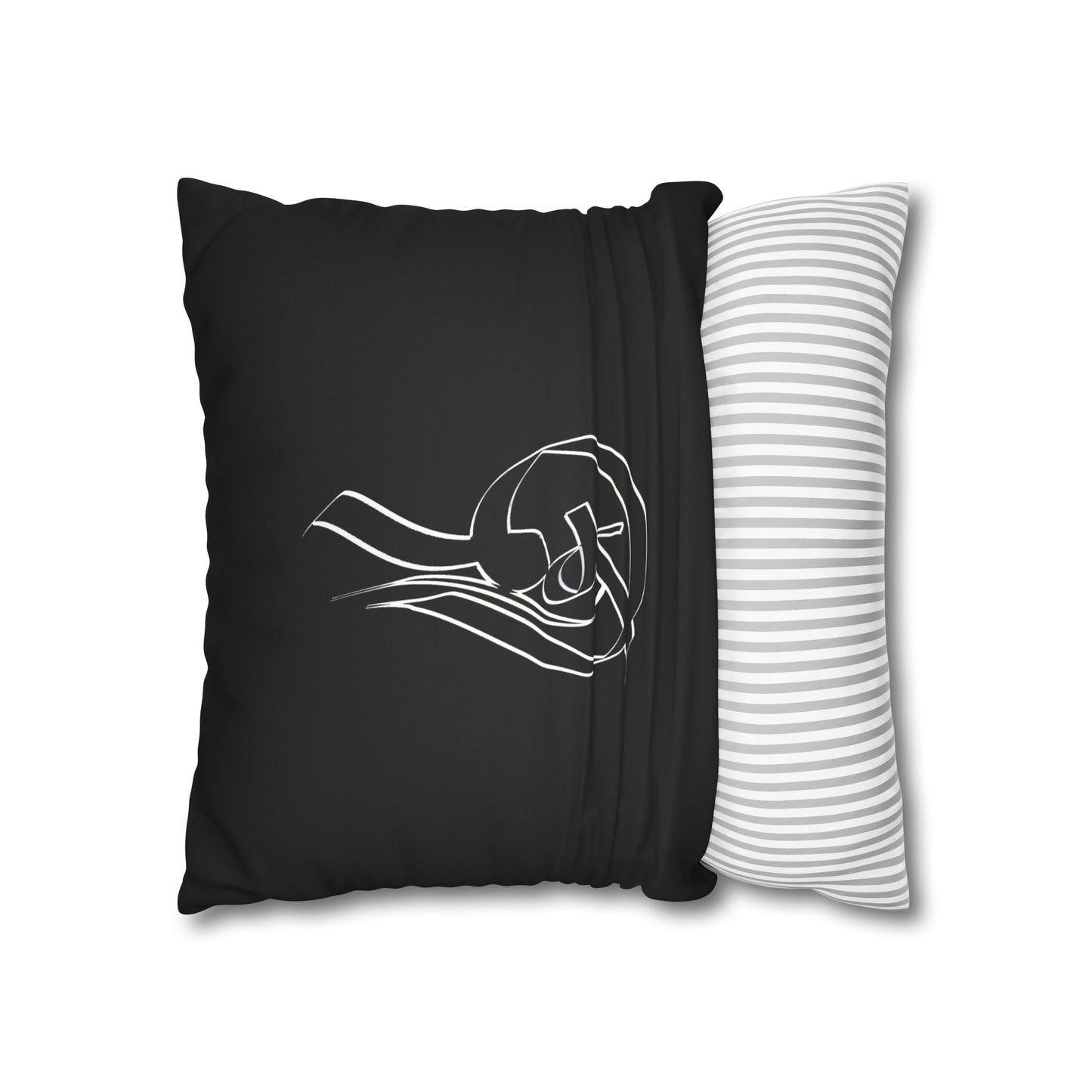 Modern Calligraphy Faux Suede Pillowcase - Home Design