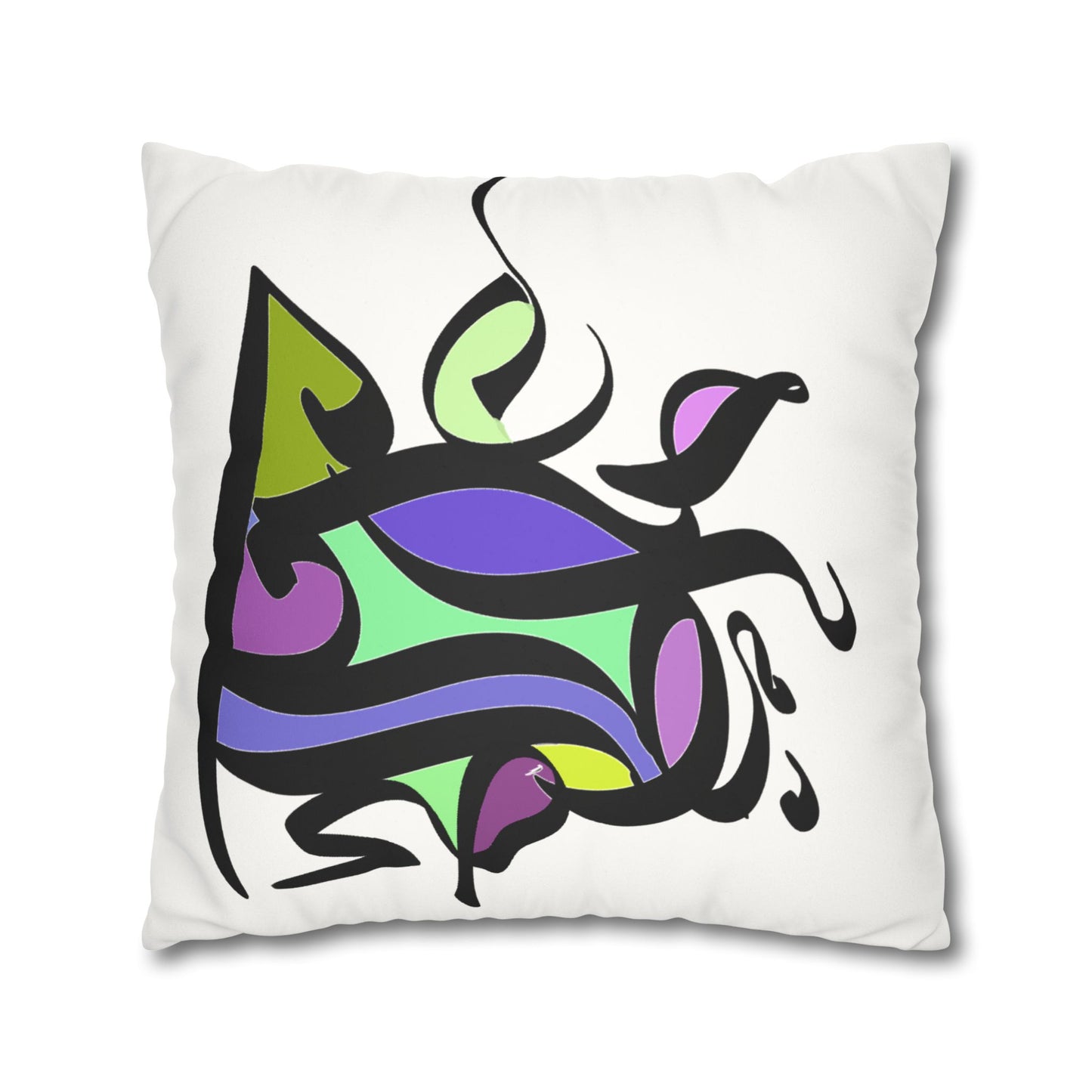 Square Pillowcase - Persian Calligraphy, Modern Handwriting Design