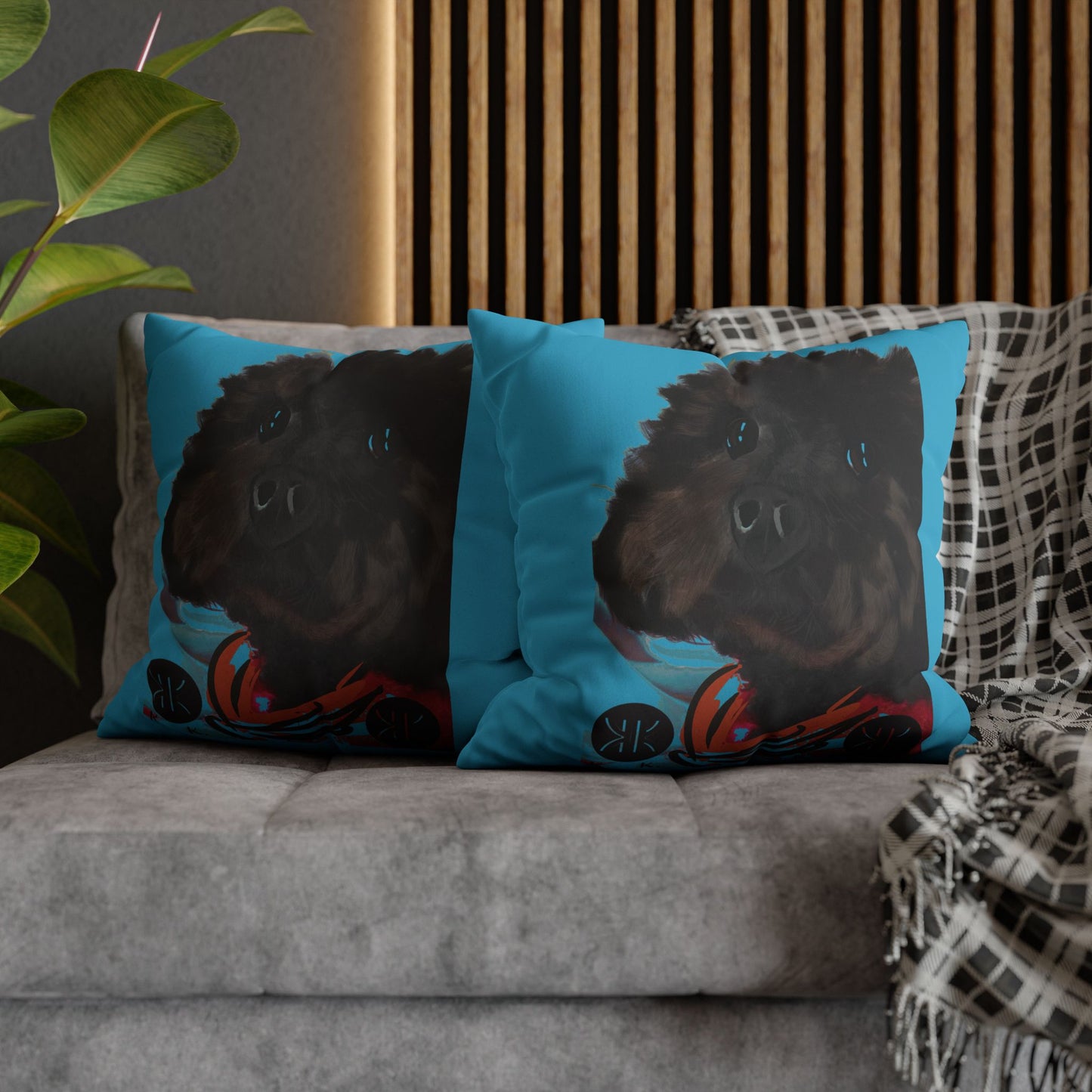 COAL Pillowcase - Modern Art Portrait Watercolour Design