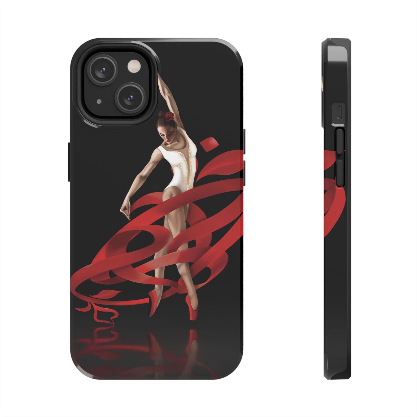 Phone Case Persian Calligraphy Rose Ribbon Ballerina