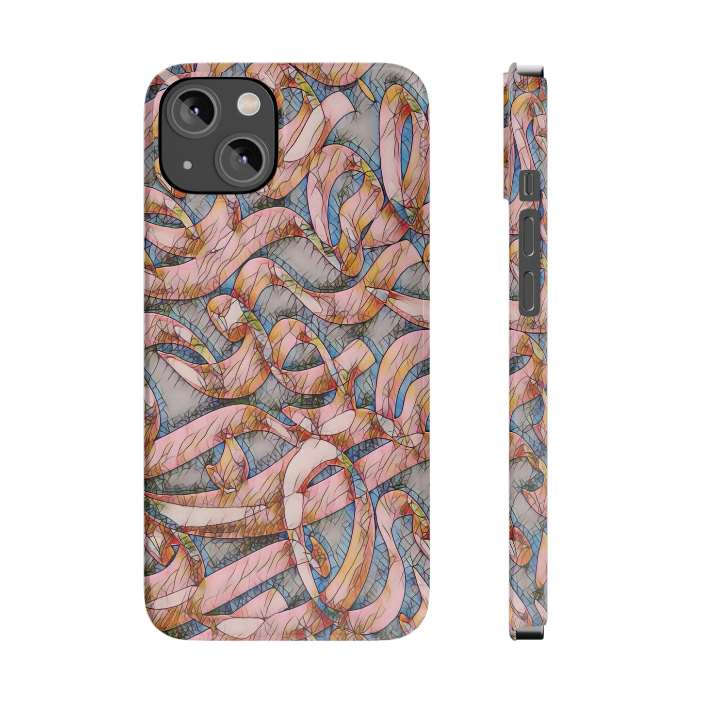 ' Modern Art Slim Phone Case -LOVE I-