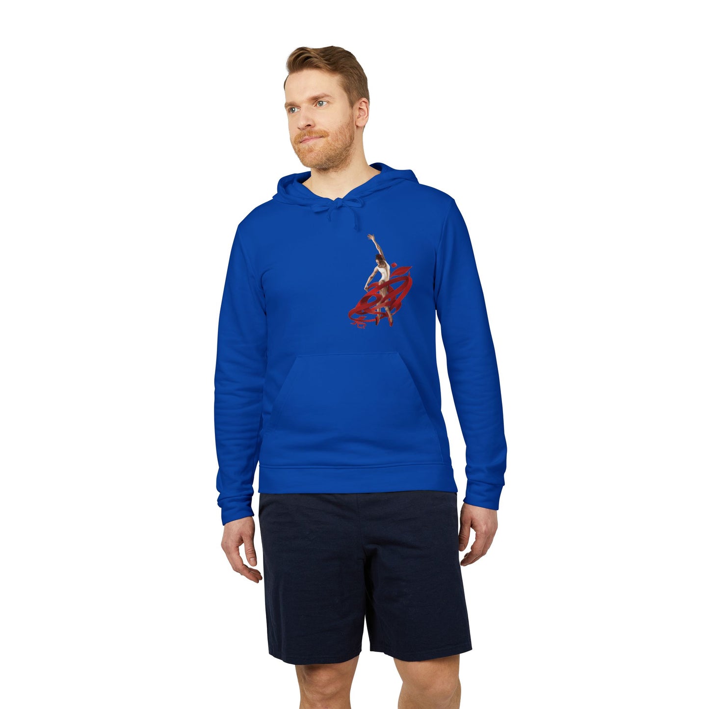 Kalli K X Adidas Unisex Fleece Hoodie- Ballerina and ribbon