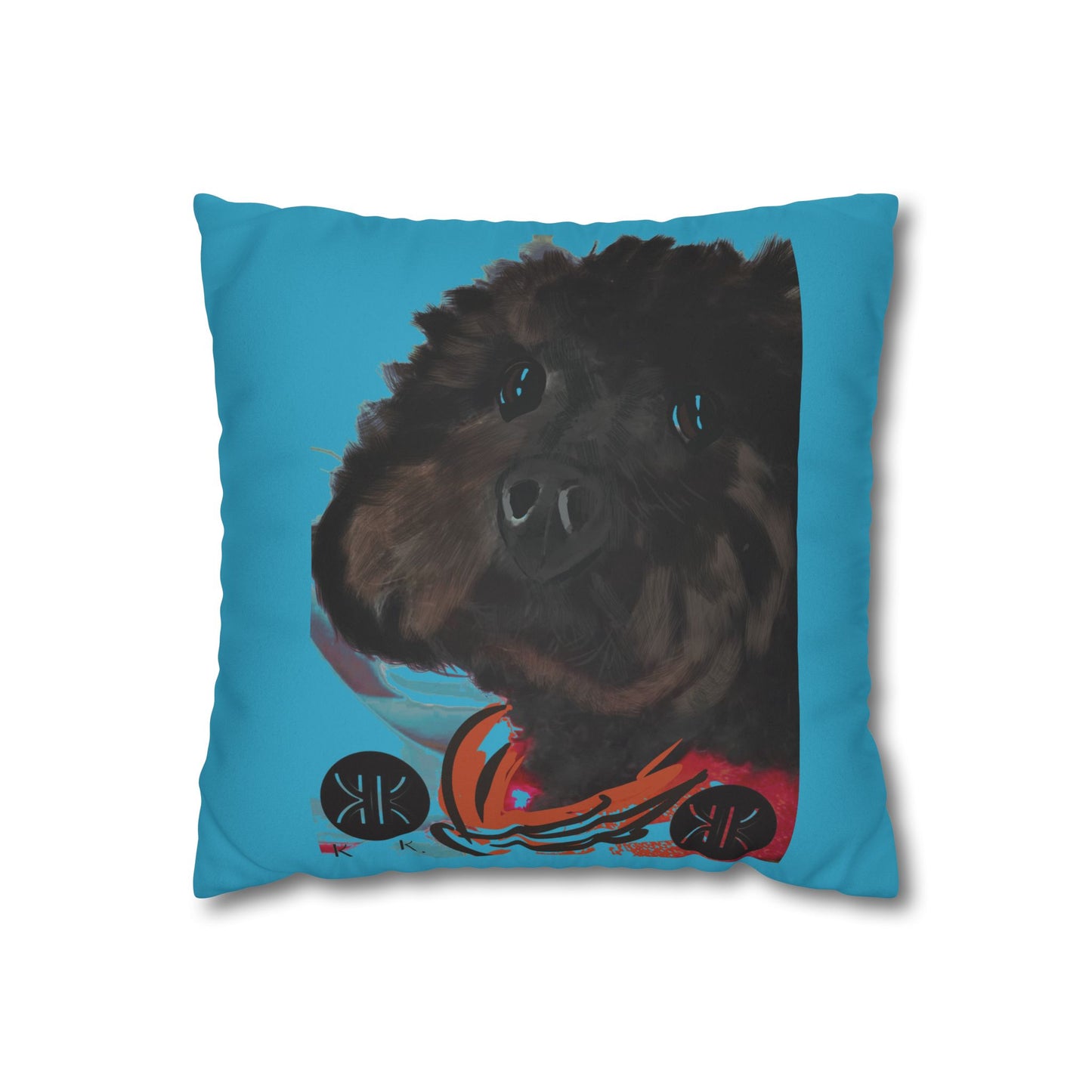 COAL Pillowcase - Modern Art Portrait Watercolour Design