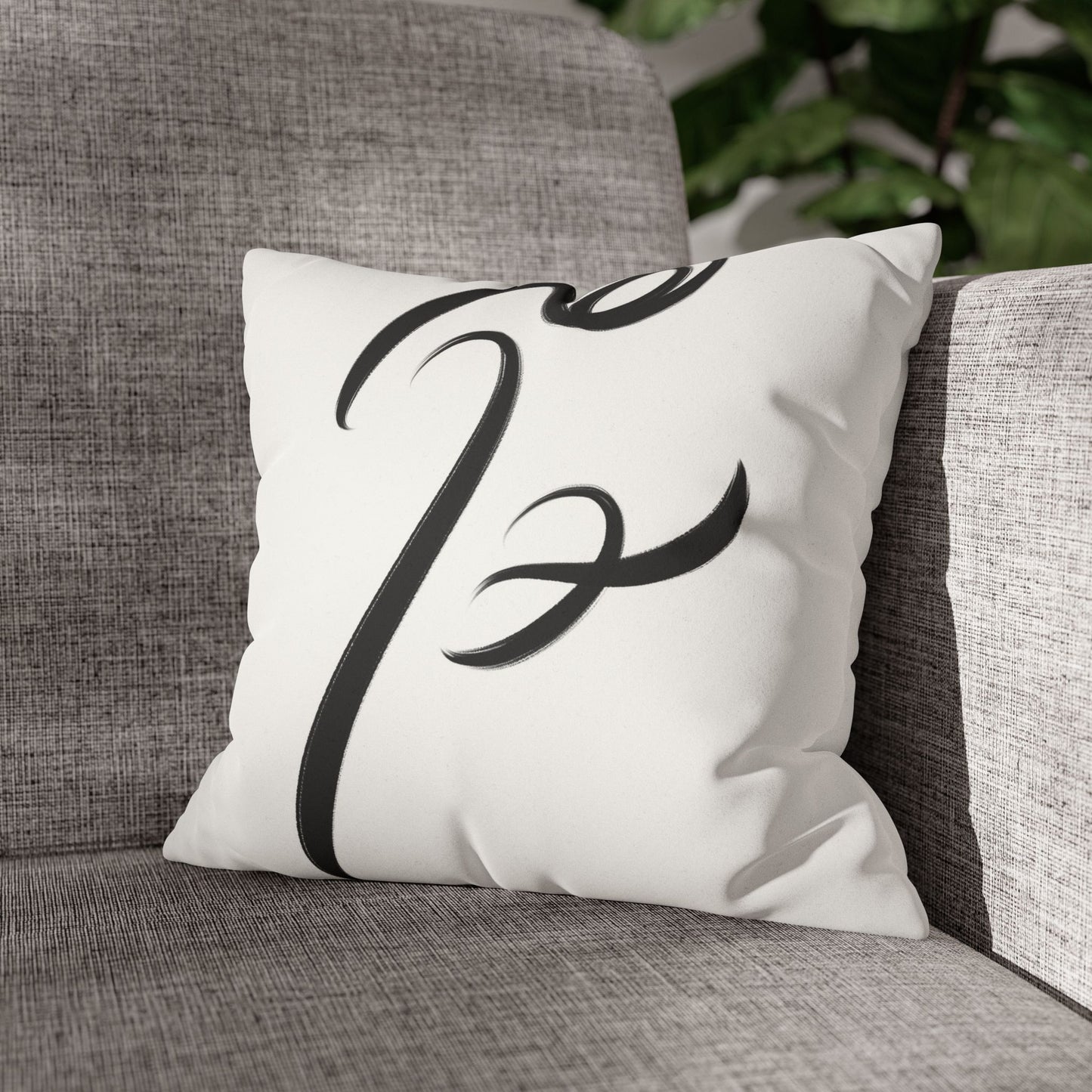 Hich Calligraphy beauty Faux Suede Square Pillow Cover