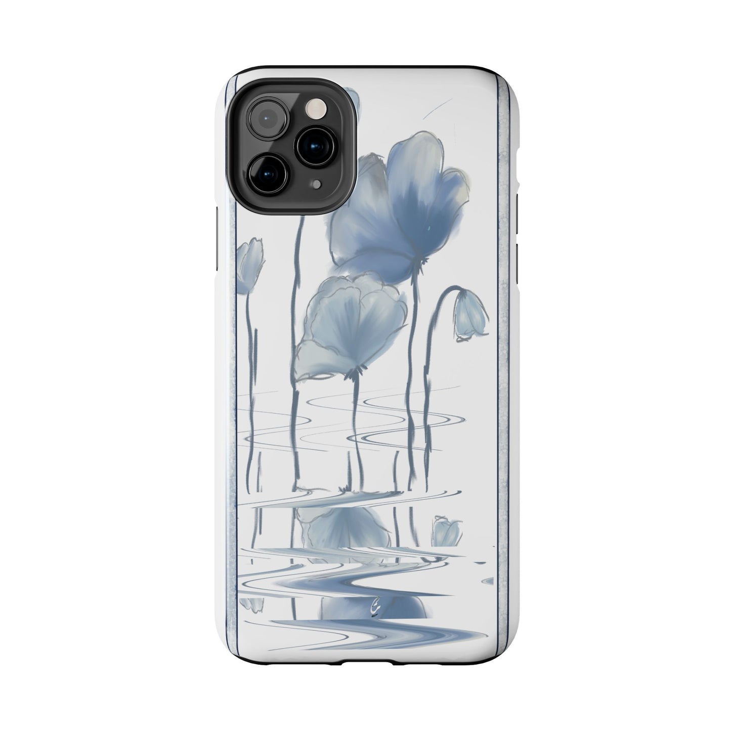 Floral Tough Phone Case - Watercolour Blue Flora Collection