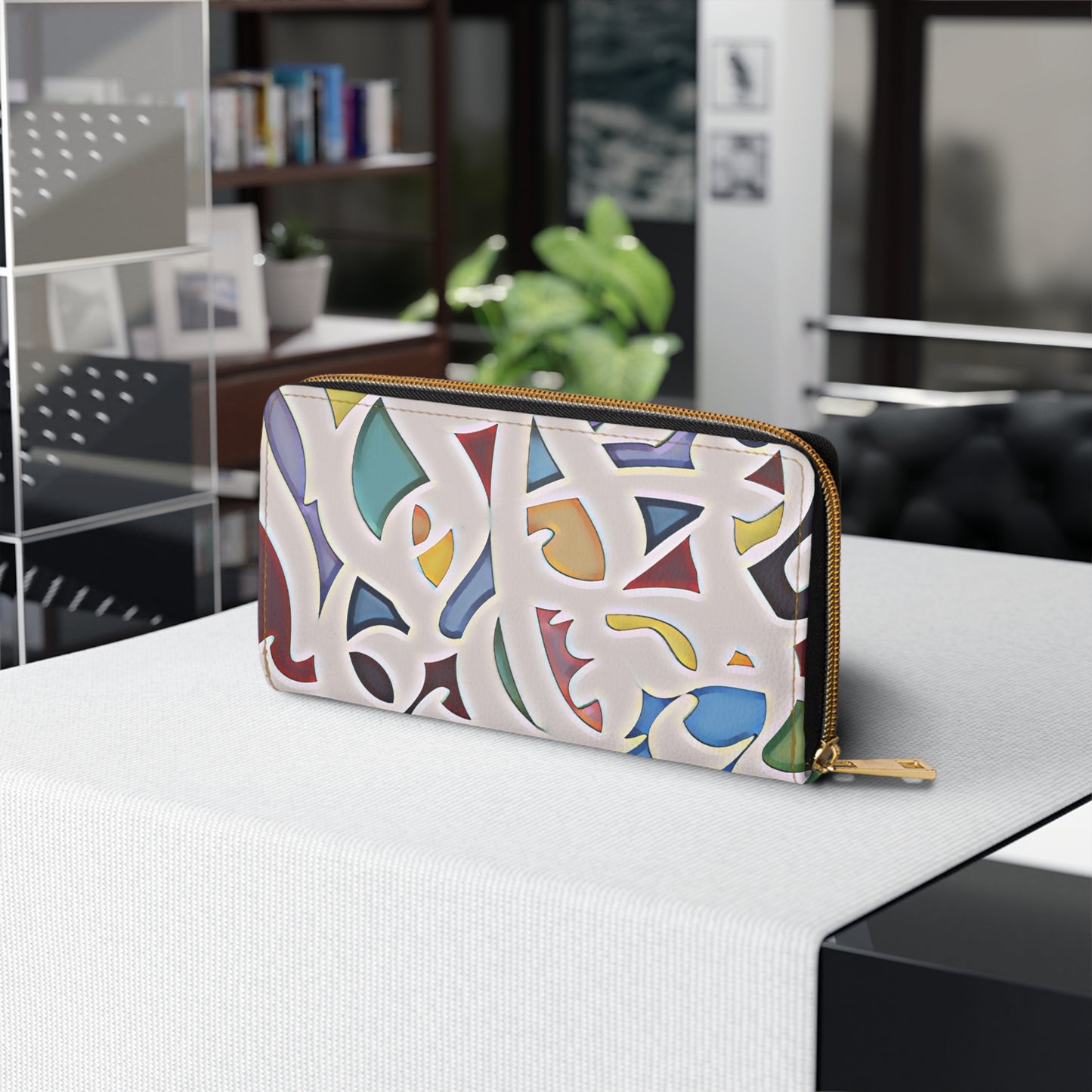 Calligraphy Zipper Wallet