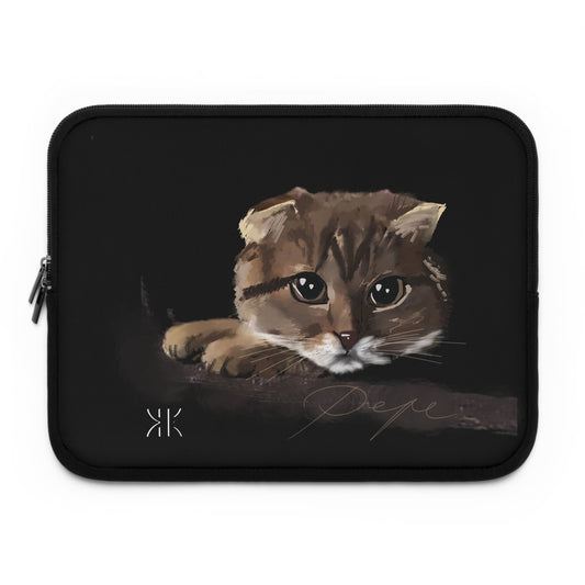 Artistic Laptop Sleeve - Stylish Pepe  Design for Creative Professionals