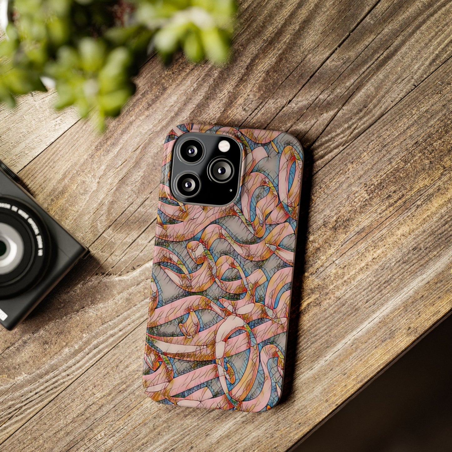 ' Modern Art Slim Phone Case -LOVE I-