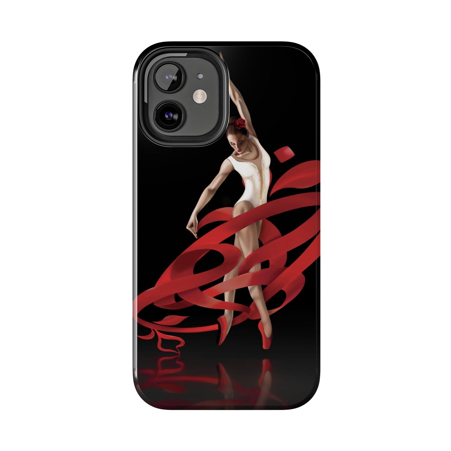 Phone Case Persian Calligraphy Rose Ribbon Ballerina