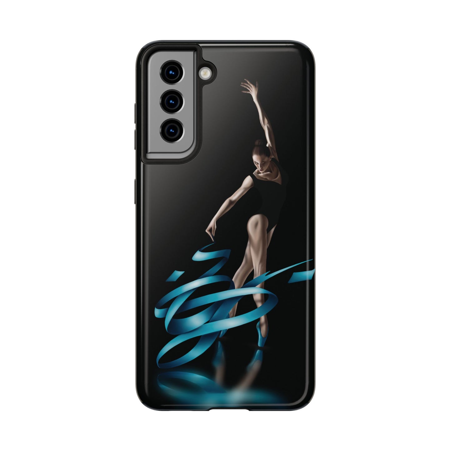 Phone Case Ballerina with Blue Ribbon Persian Calligraphy Design