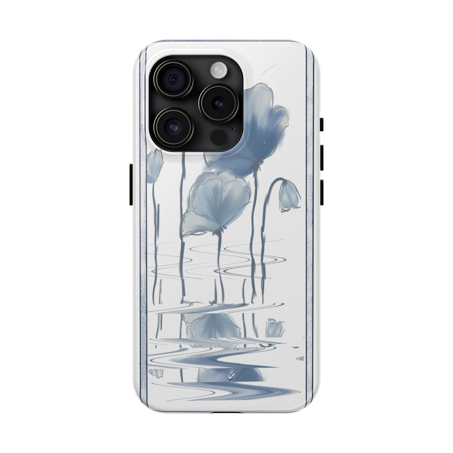 Floral Tough Phone Case - Watercolour Blue Flora Collection