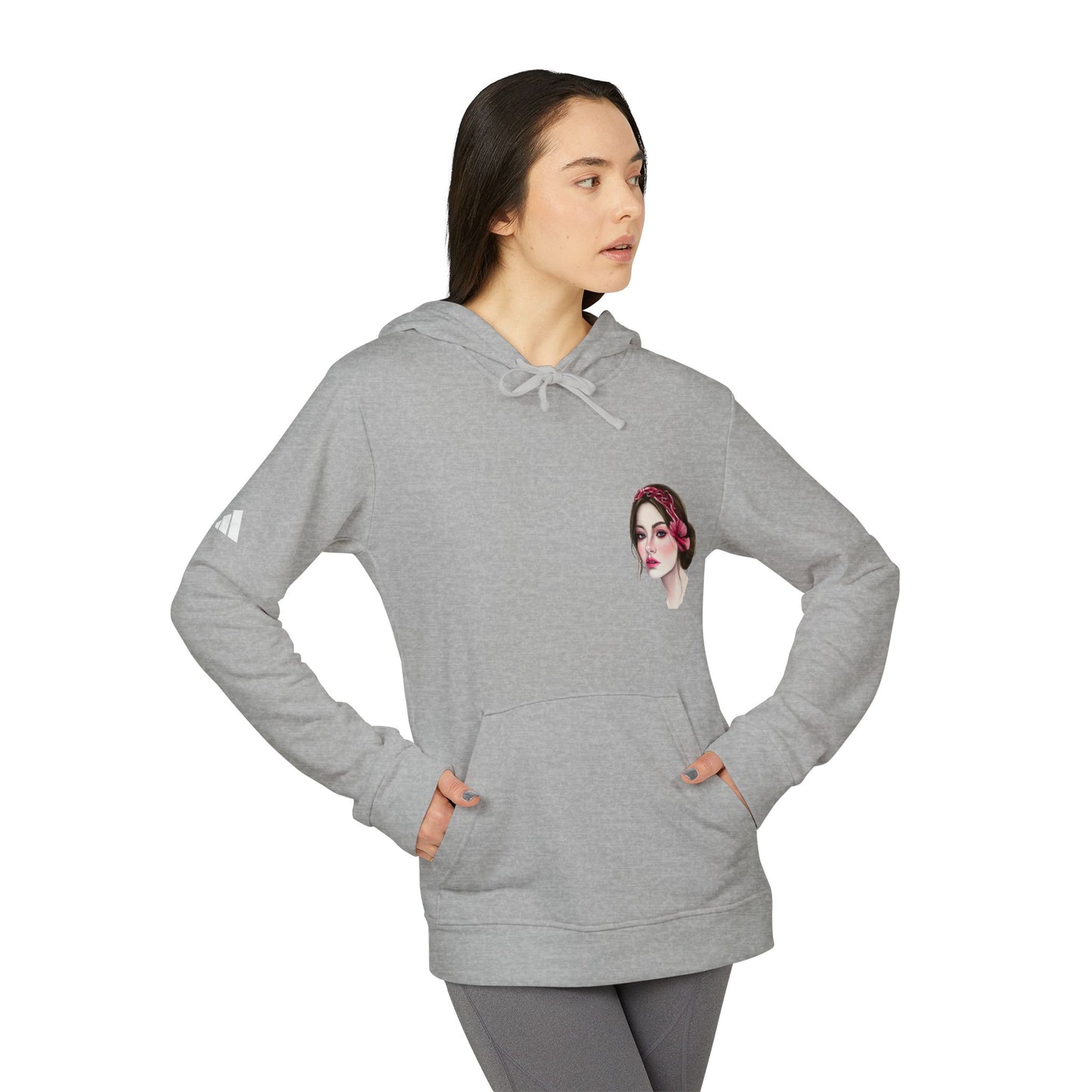 Kalli K X Adidas Unisex Fleece Hoodie- calligraphy headband