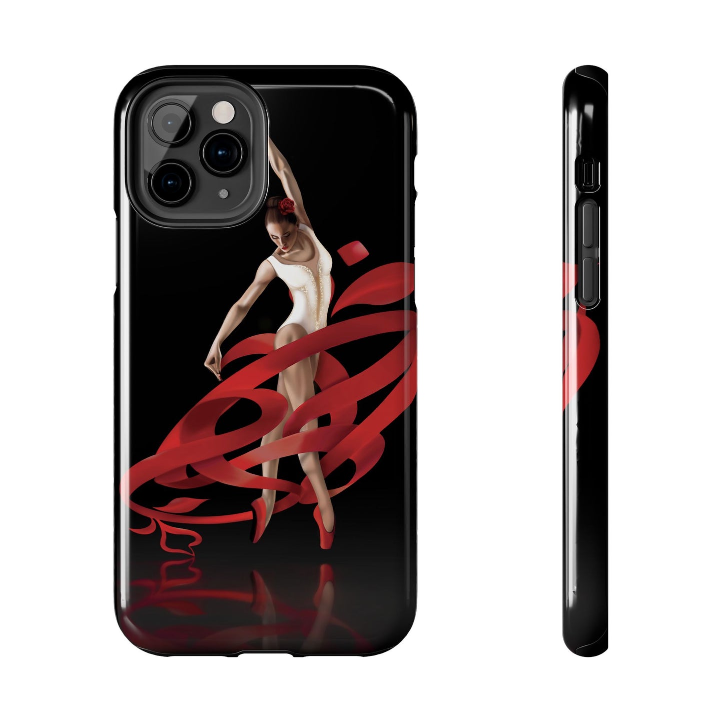 Phone Case Persian Calligraphy Rose Ribbon Ballerina
