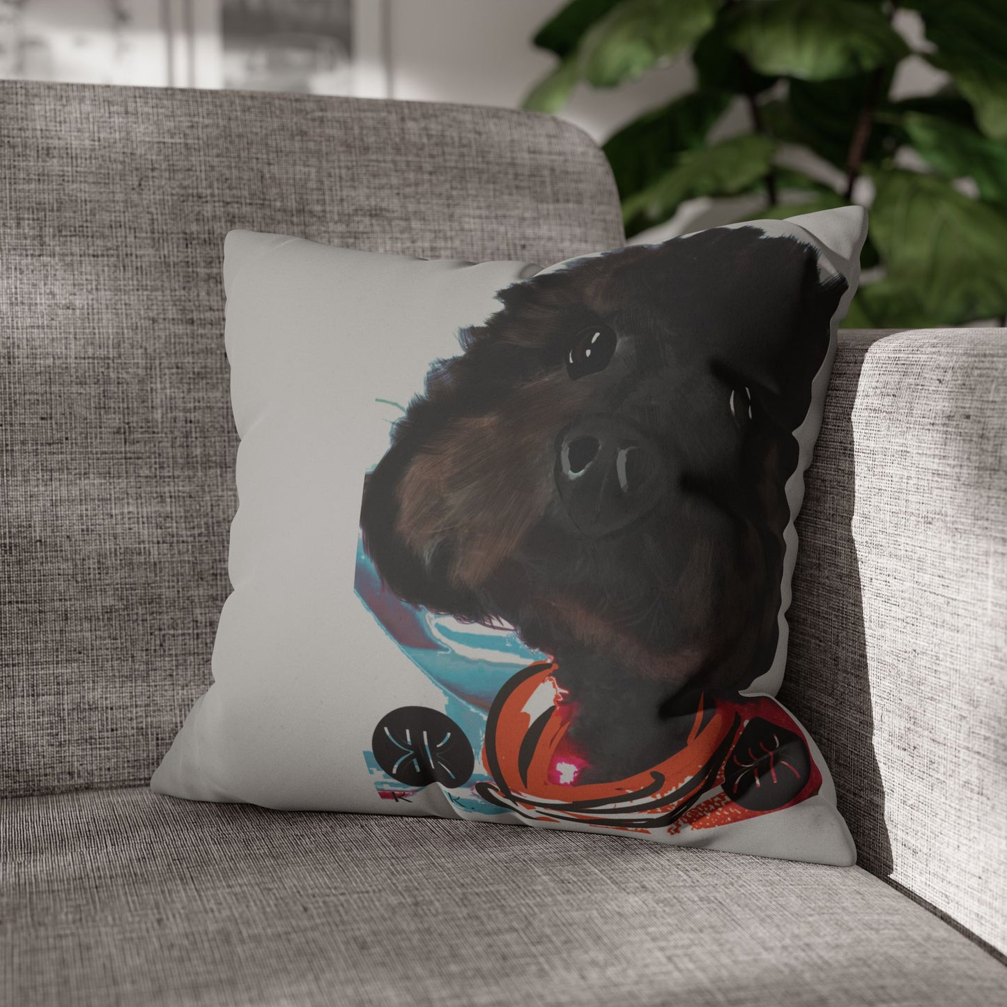 COAL Pillowcase - Modern Art Portrait Watercolour Design