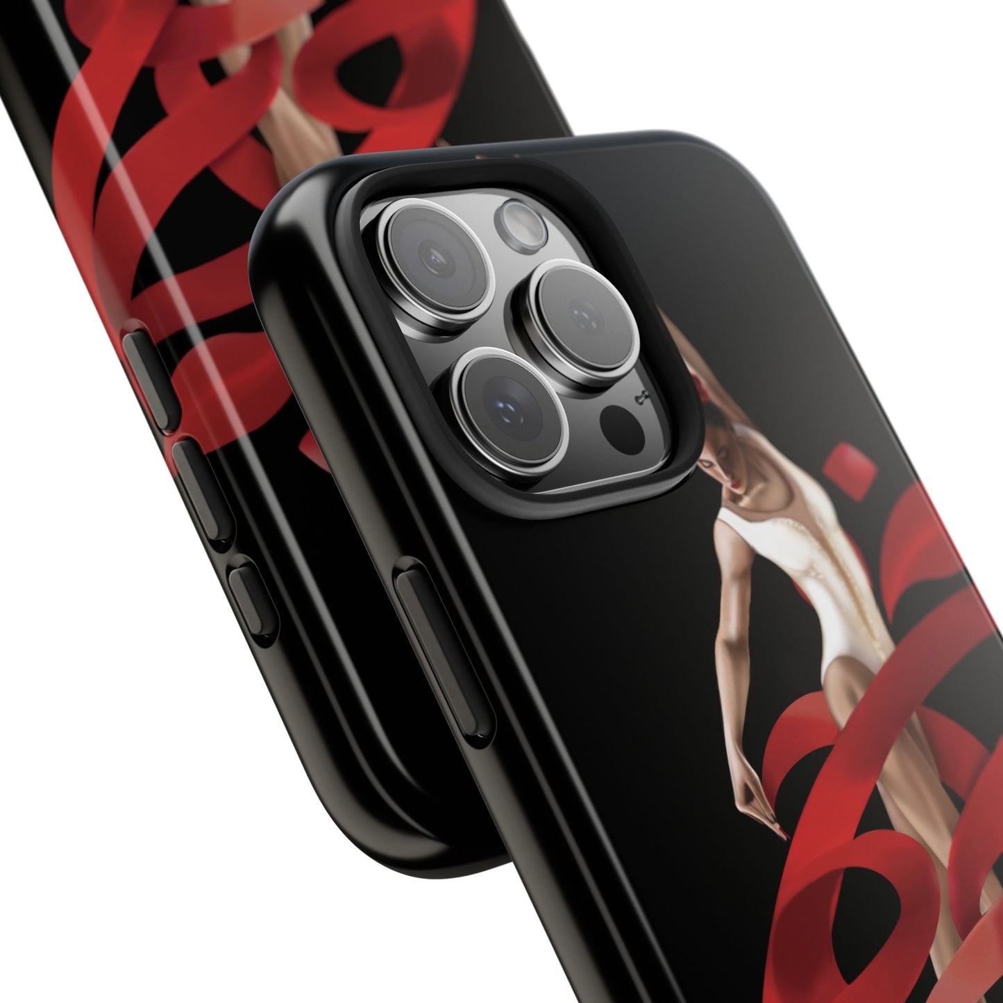 Phone Case Persian Calligraphy Rose Ribbon Ballerina