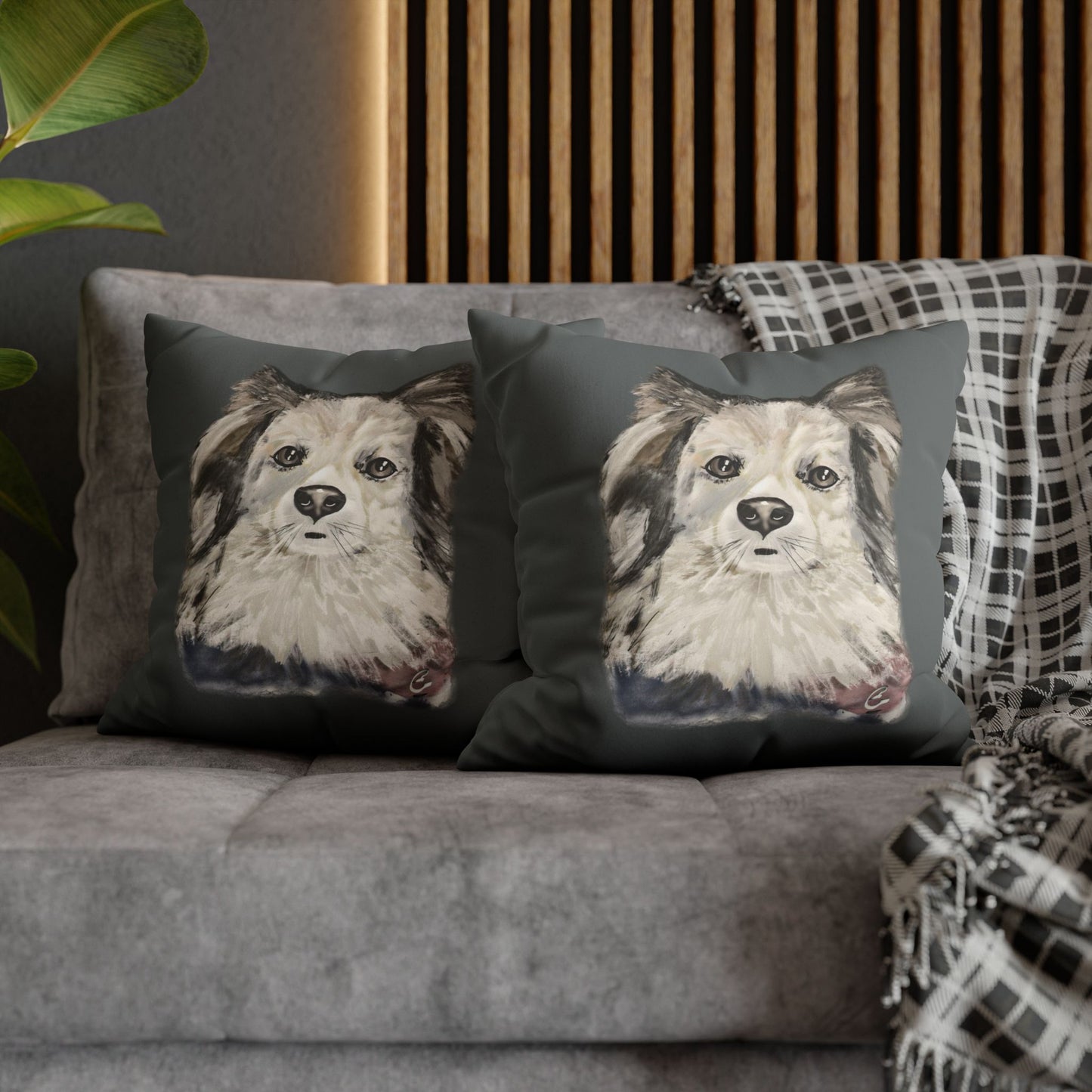 Dog Faux Suede Pillowcase - Pet Home Design
