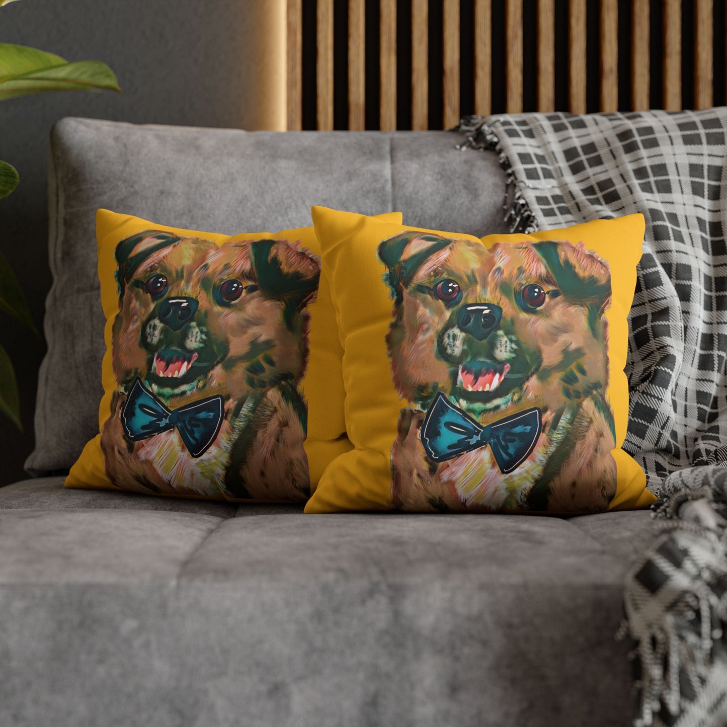 Baghlava Pillowcase - Modern Art Portrait Watercolour Design