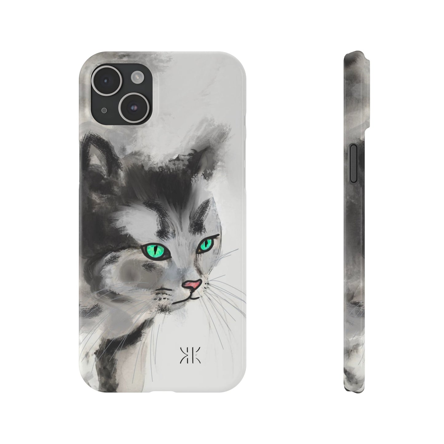 Modern Art Ink water painting Slim Phone Case
