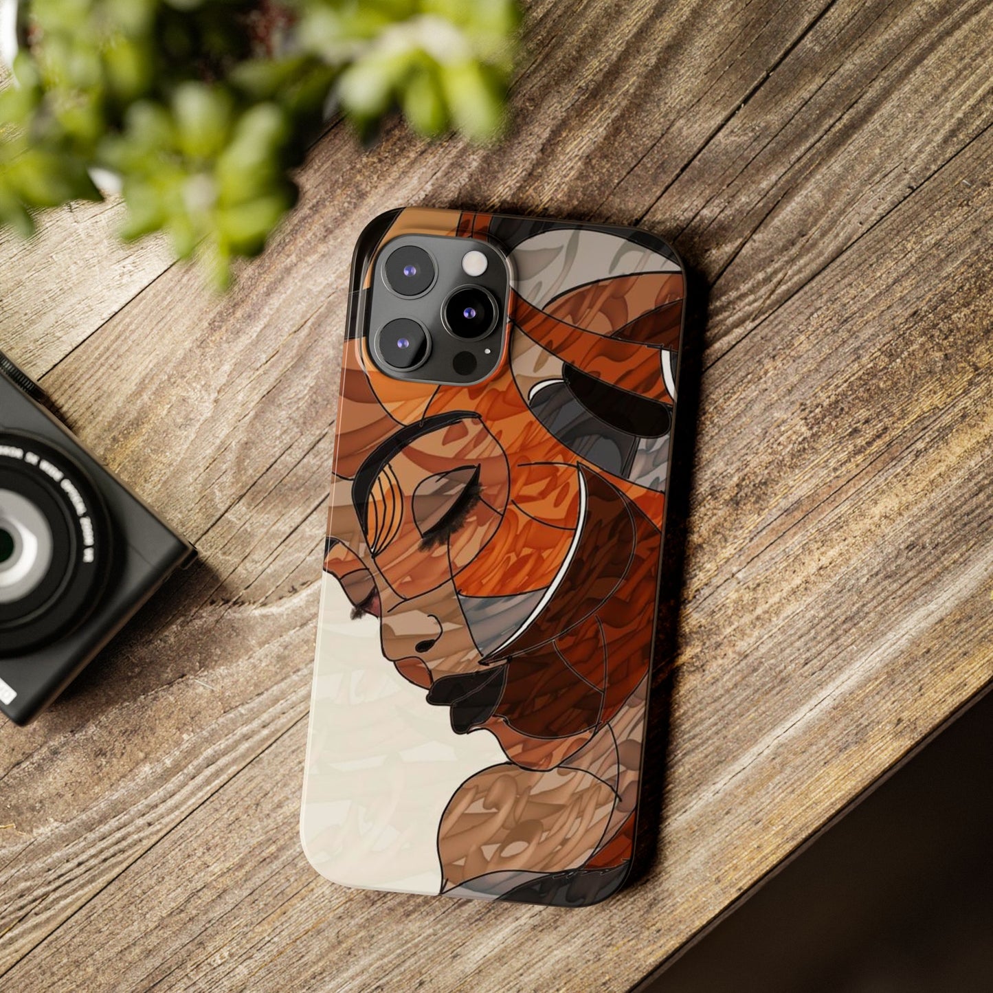 ' Modern Art Slim Phone Case -LOVE