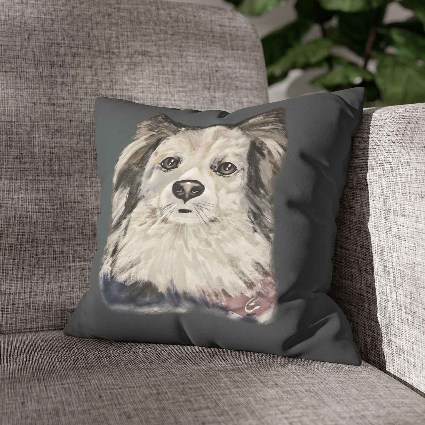Dog Faux Suede Pillowcase - Pet Home Design