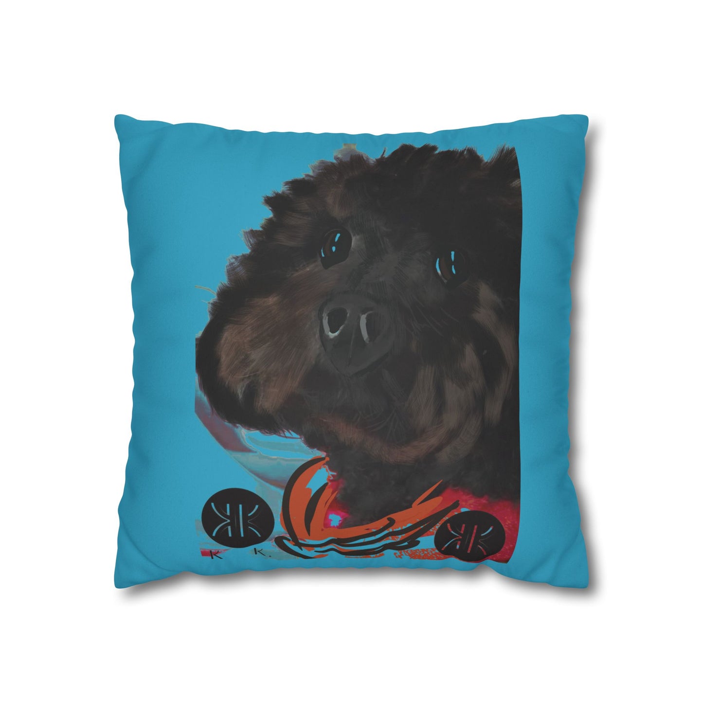 COAL Pillowcase - Modern Art Portrait Watercolour Design