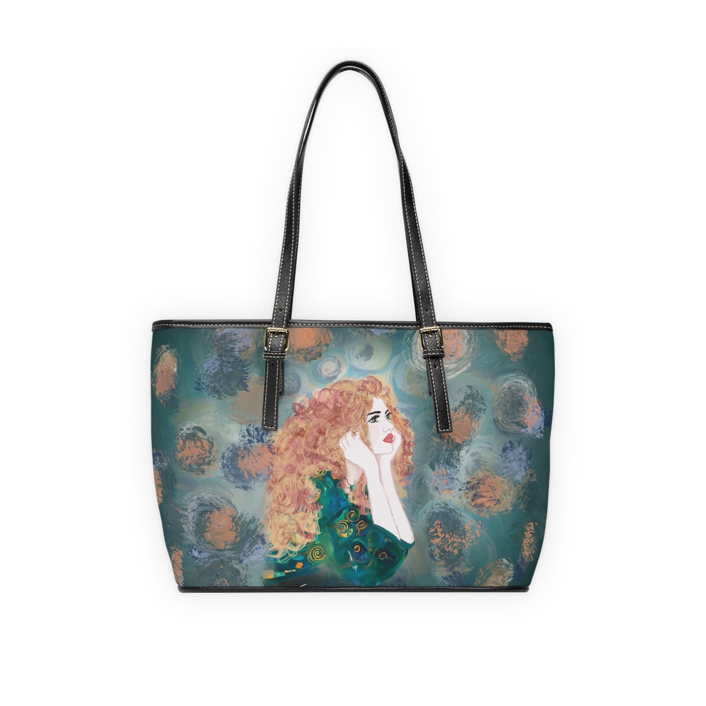 Elegant PU Leather Purse with Artistic hand drawn Design
