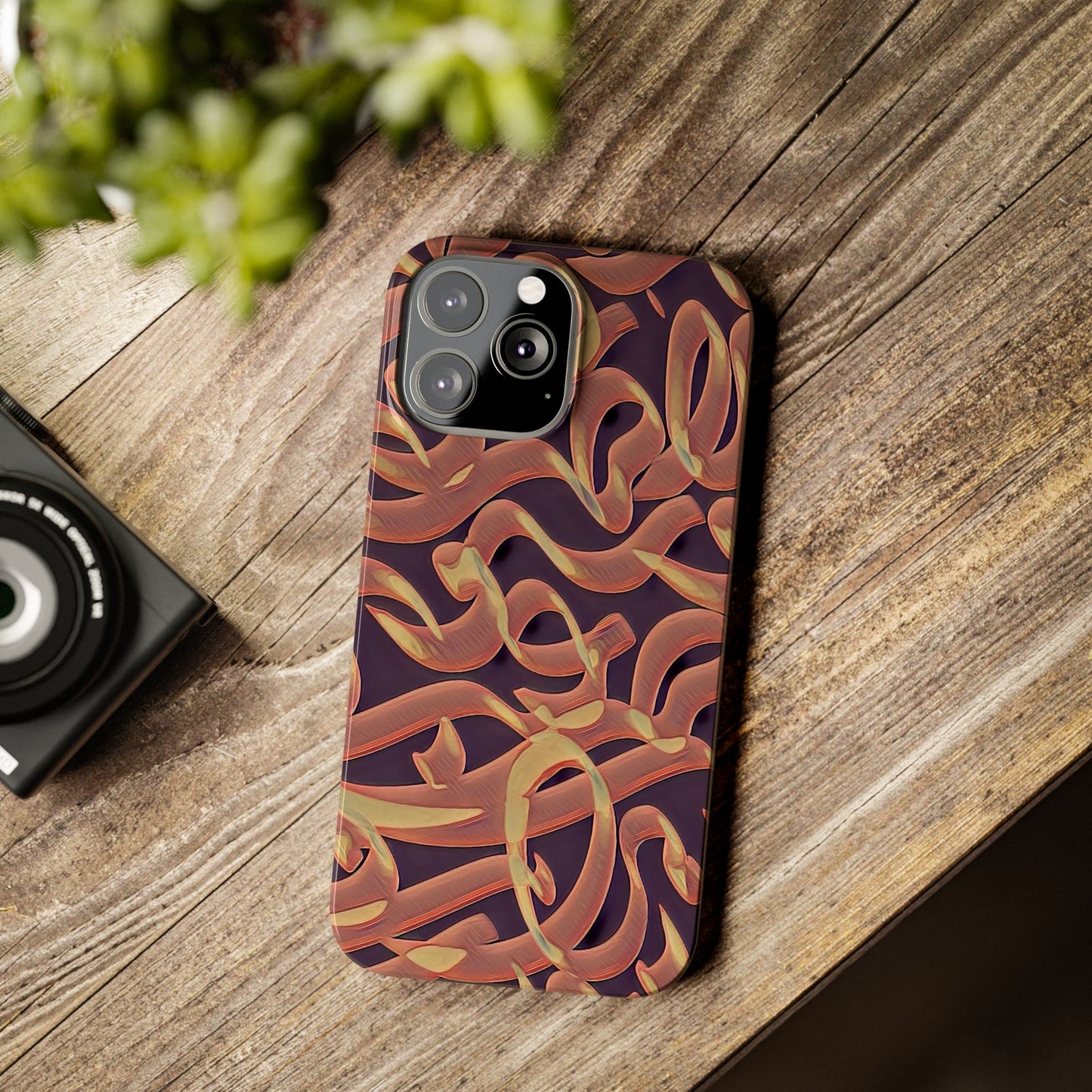' Modern Art Slim Phone Case -LOVE I-