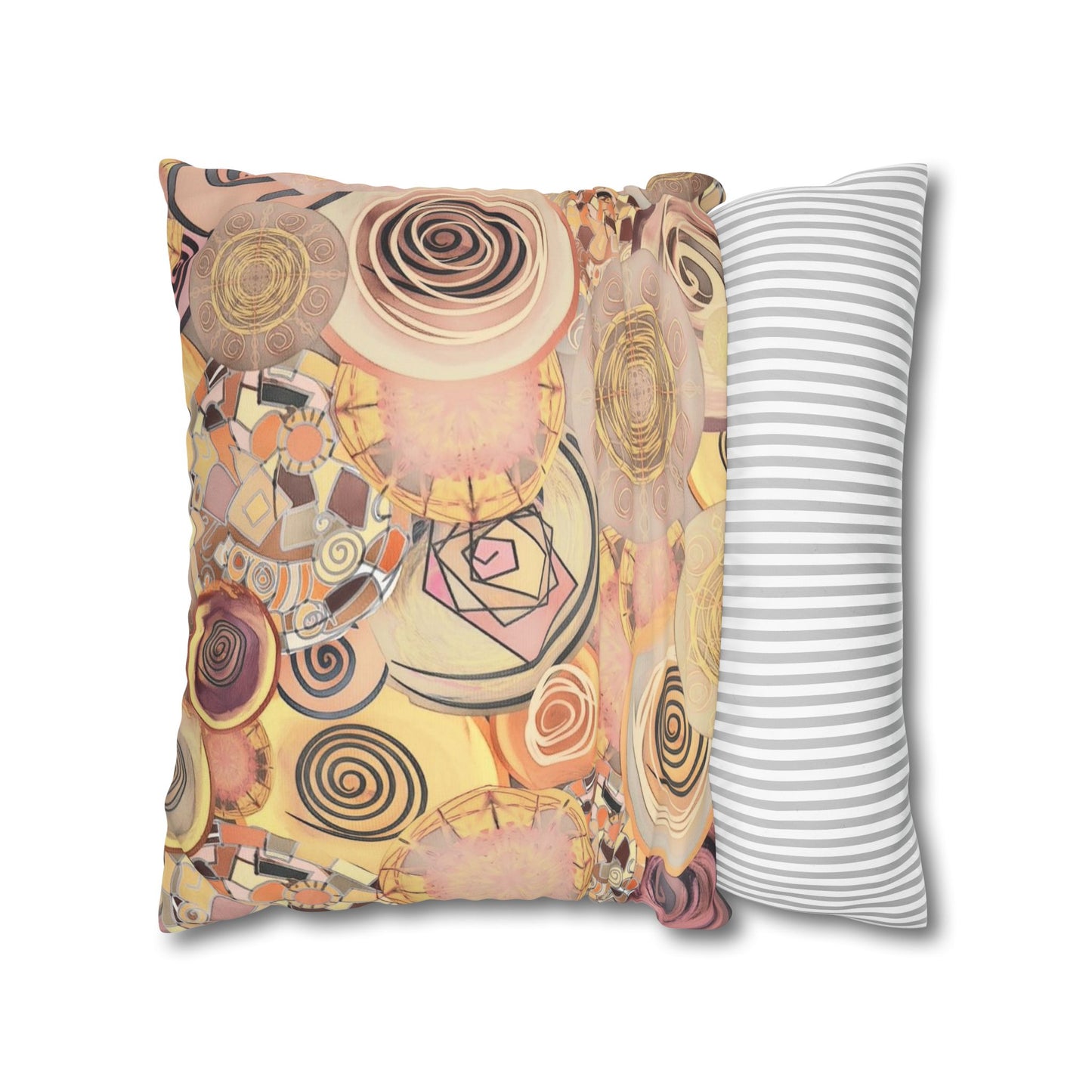 Modern art inspired beauty Faux Suede Square Pillow Cover