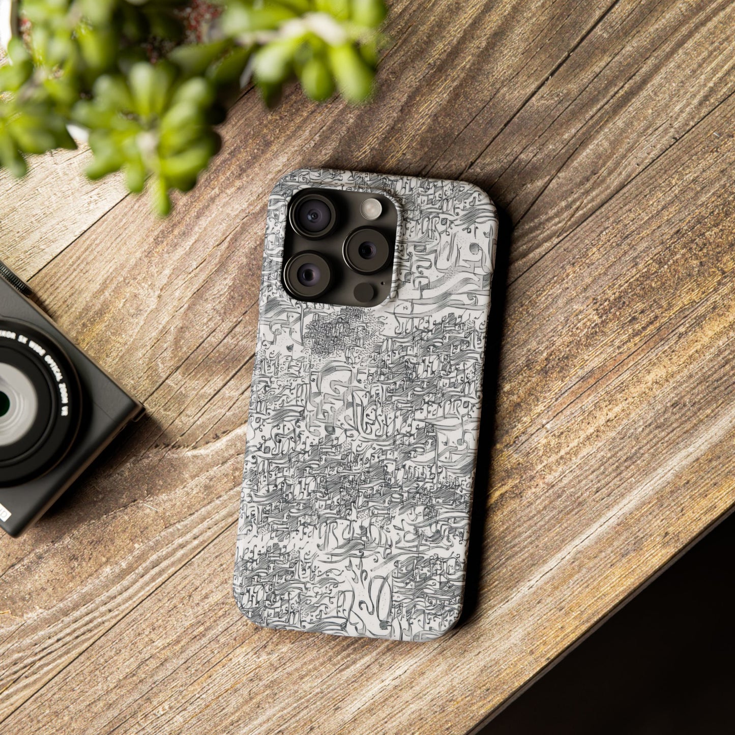 .ه,- ' Modern Art Slim Phone Case -LOVE I- I -.