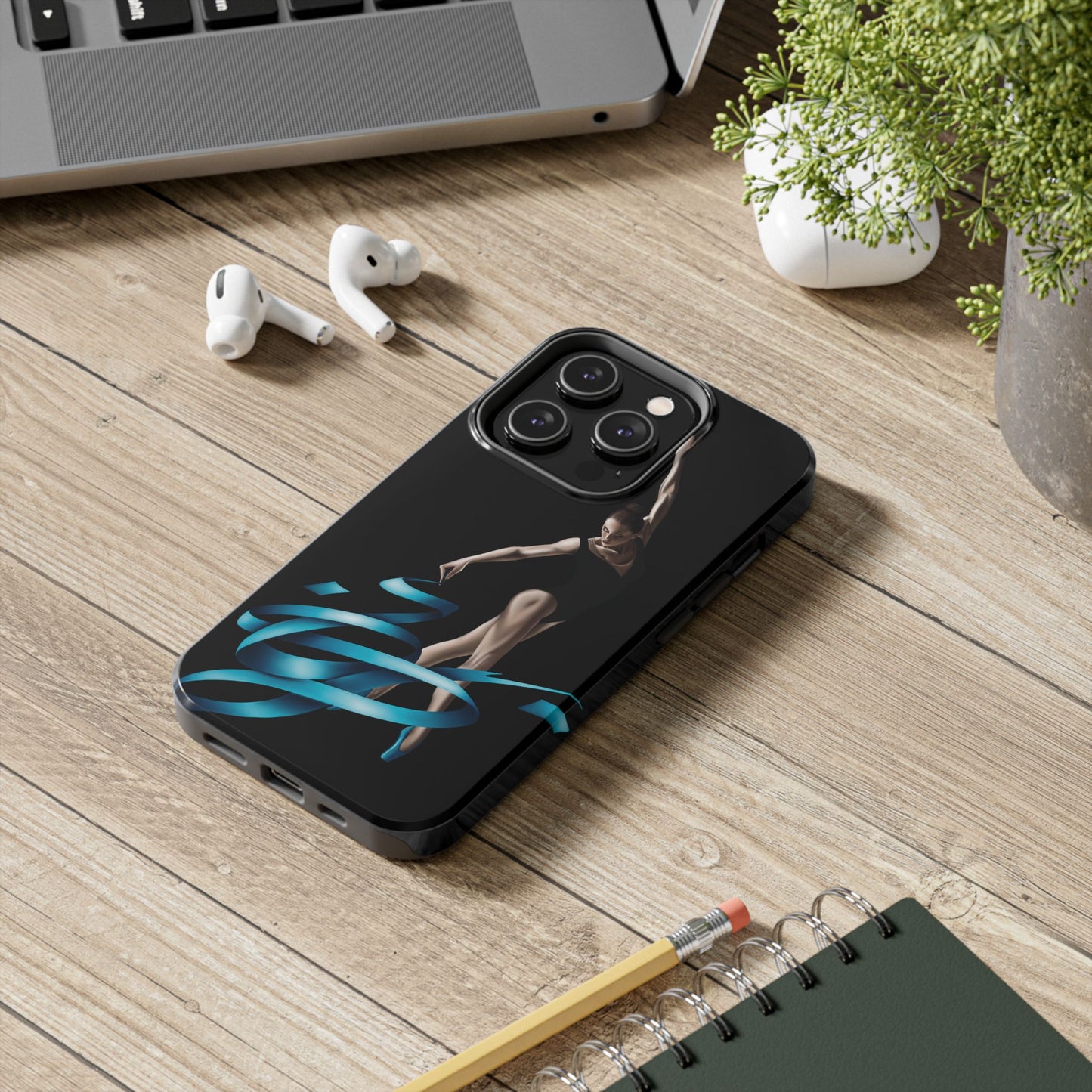 Phone Case - Ballerina with Blue Ribbon Persian Calligraphy Design