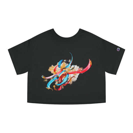 Kalli K X Champion Women's Cropped T-Shirt with Artistic Design