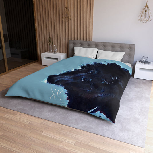 . COAL  Serenity Microfiber Duvet Cover – Elegant Floral Bedding for Cozy Bedrooms.