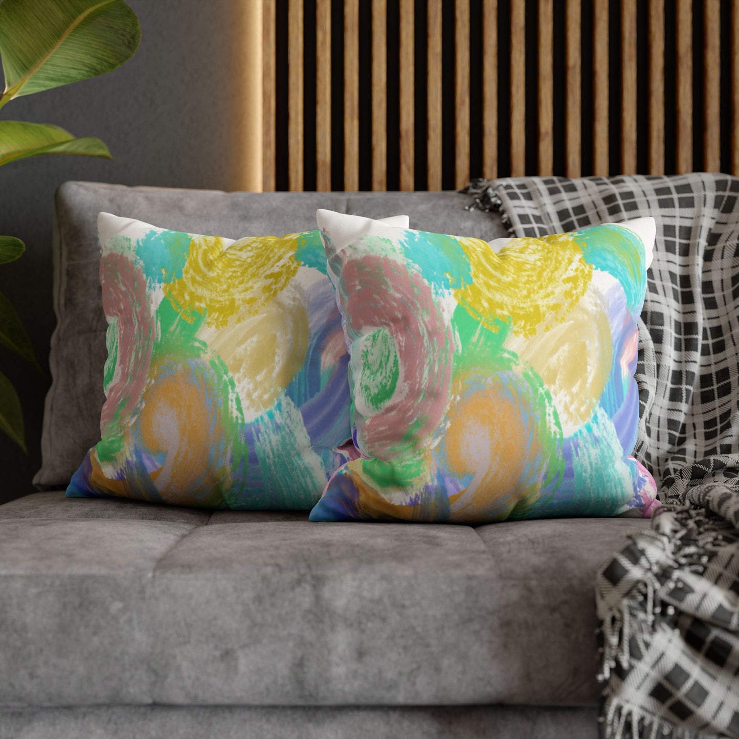 Copy of Square Pillowcase - Modern Art Portrait Watercolour Design