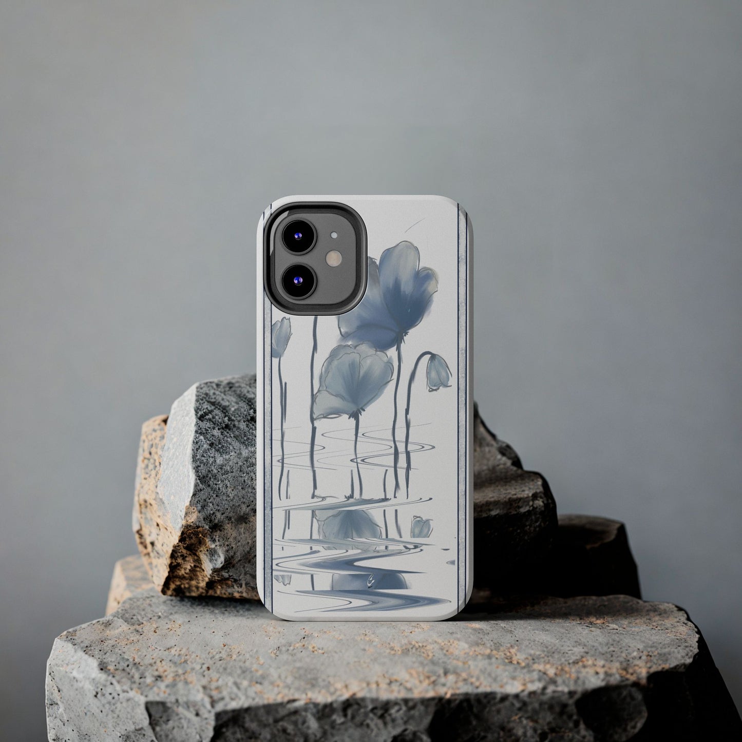 Floral Tough Phone Case - Watercolour Blue Flora Collection