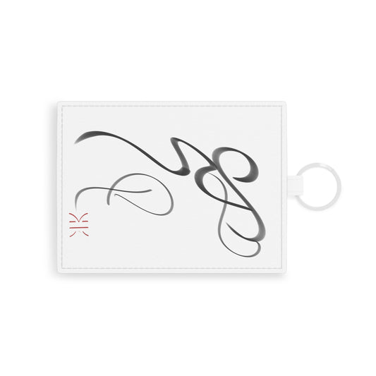Modern Calligraphy Saffiano Leather Card Holder Hich Series