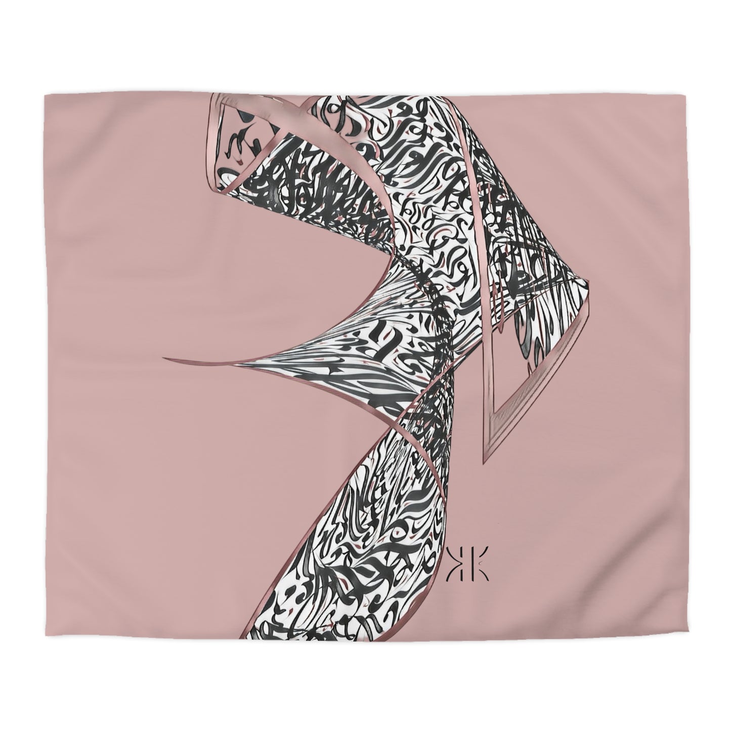 Kalli K Serenity Microfiber Duvet Cover – Elegant Modern Calligraphy design for your Bedrooms
