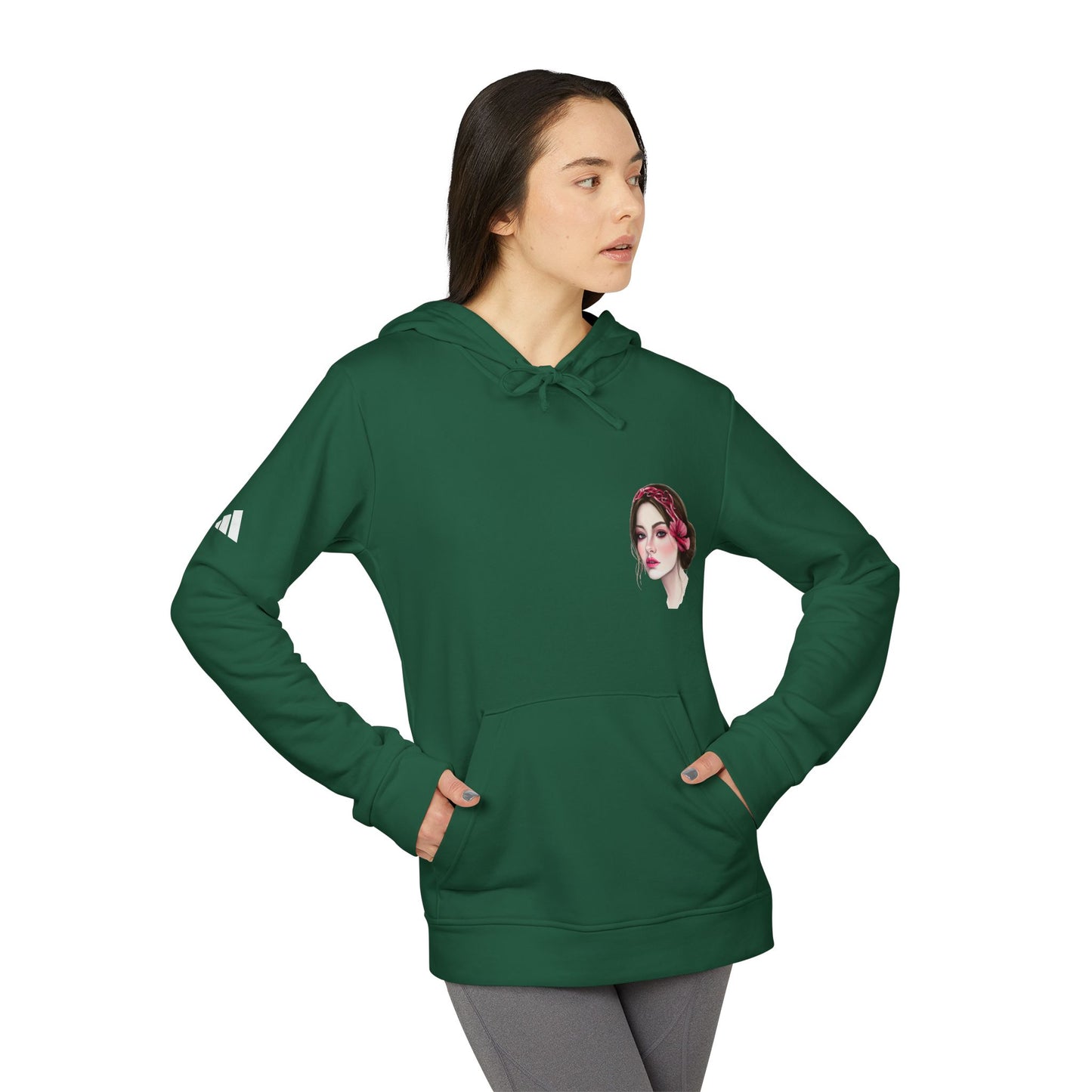 Kalli K X Adidas Unisex Fleece Hoodie- calligraphy headband