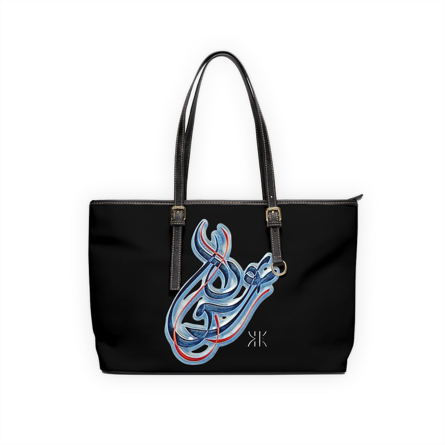 Copy of Elegant PU Leather Shoulder Bag with Artistic Calligraphy Design
