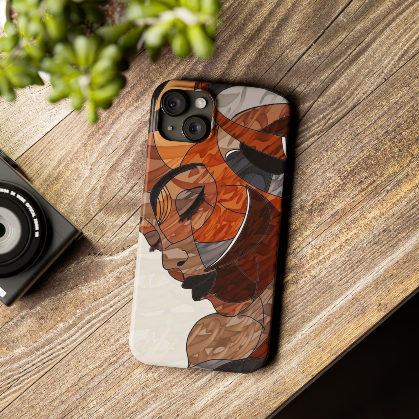 ' Modern Art Slim Phone Case -LOVE