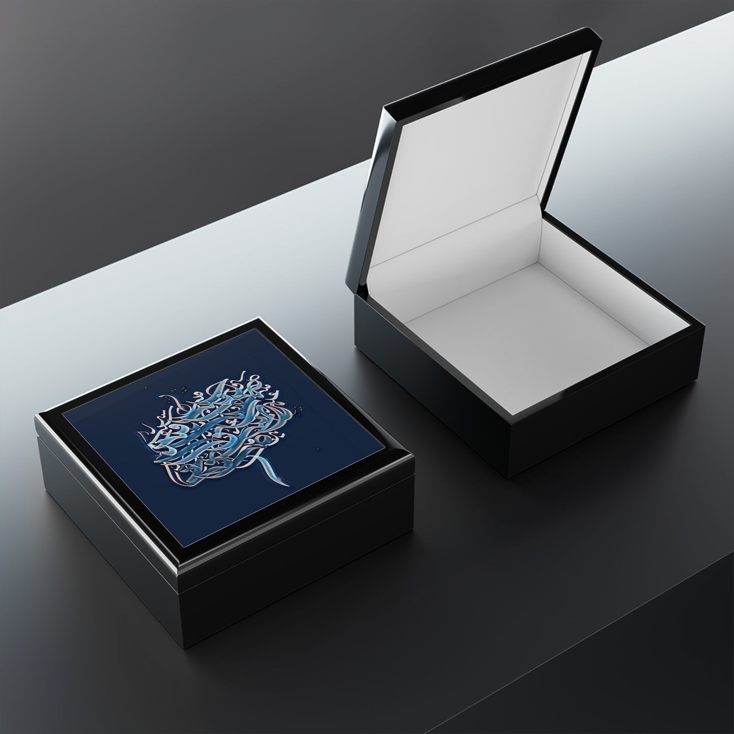Detailed Calligraphy Beauty Jewelry Organizer.