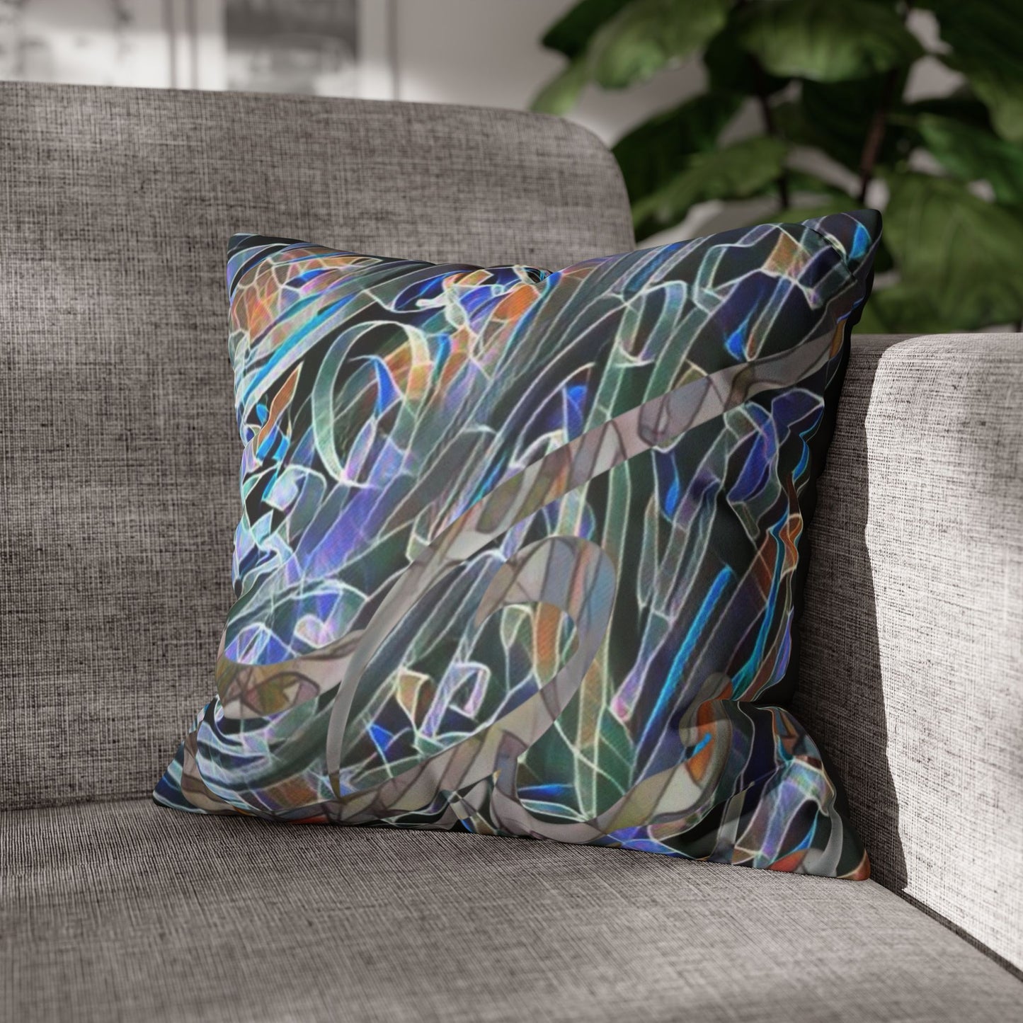 Modern art inspired beauty Faux Suede Square Pillow Cover l