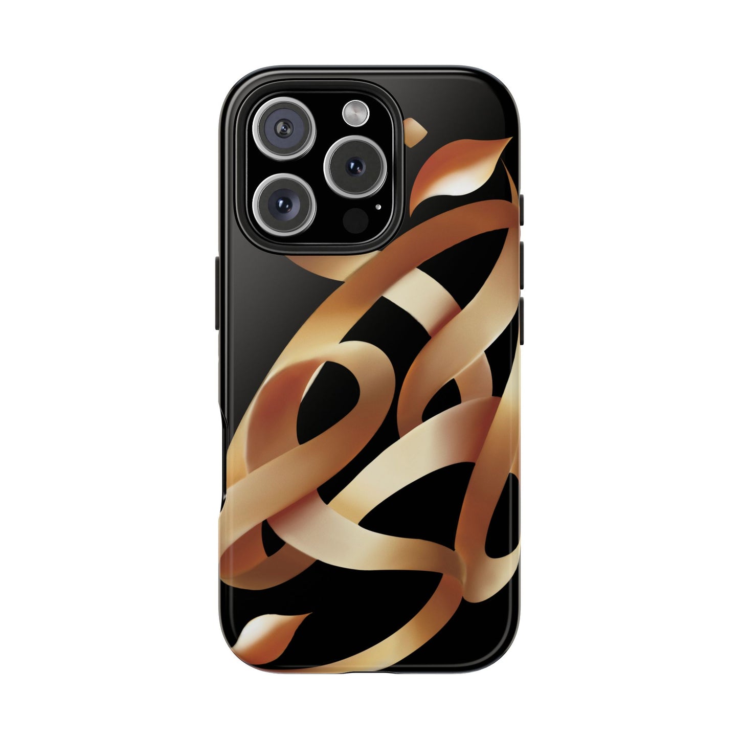 Gold Ribbon Phone Case Persian Calligraphy Modern Handwriting