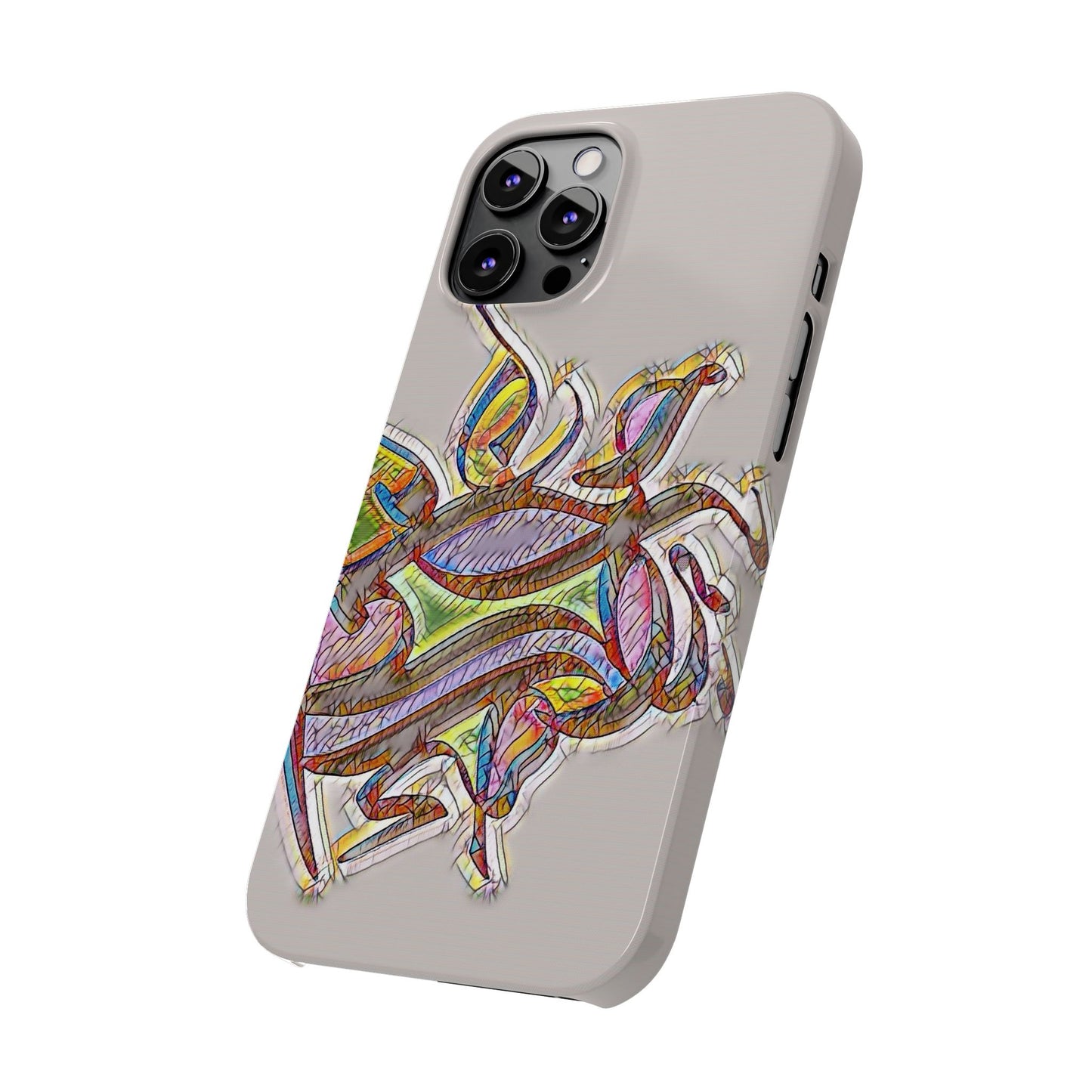 ' Modern Art Slim Phone Case -LOVE