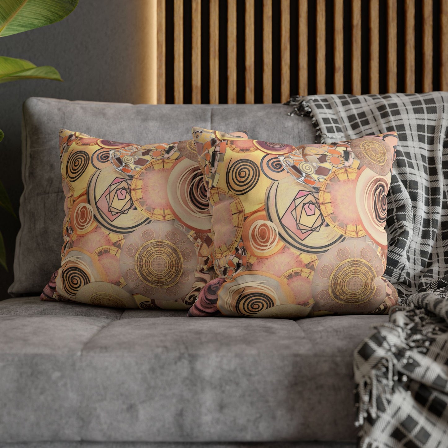 Modern art inspired beauty Faux Suede Square Pillow Cover