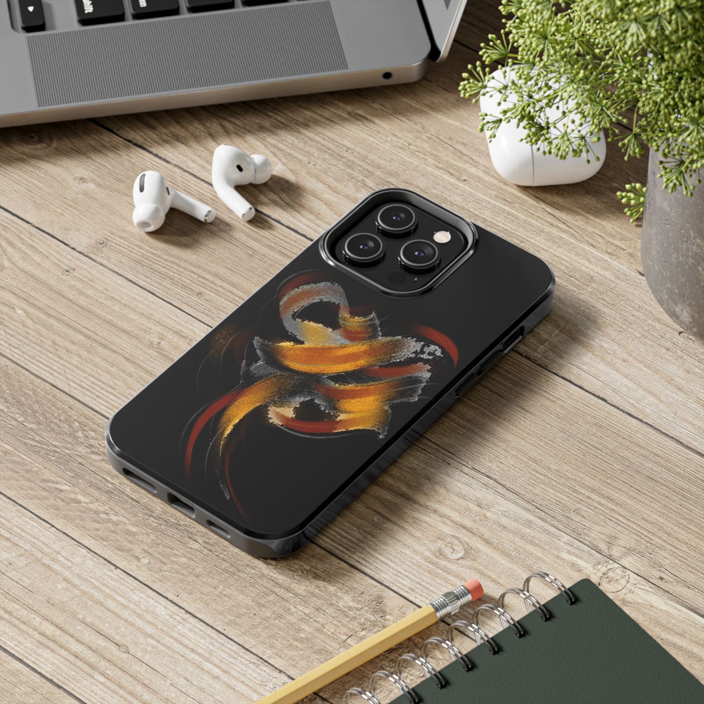 Calligraphy strokes Tough Phone Case