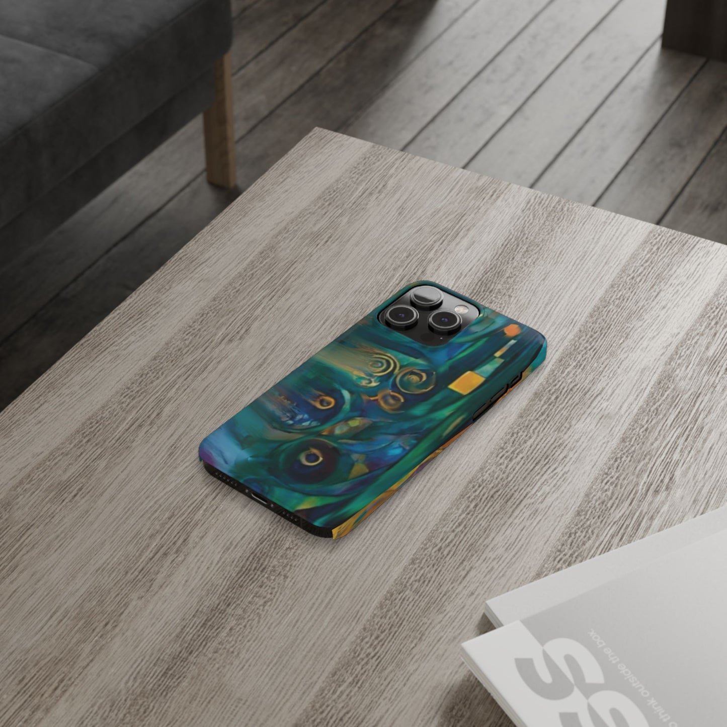 ' Modern Art Slim Phone Case -LOVE I-