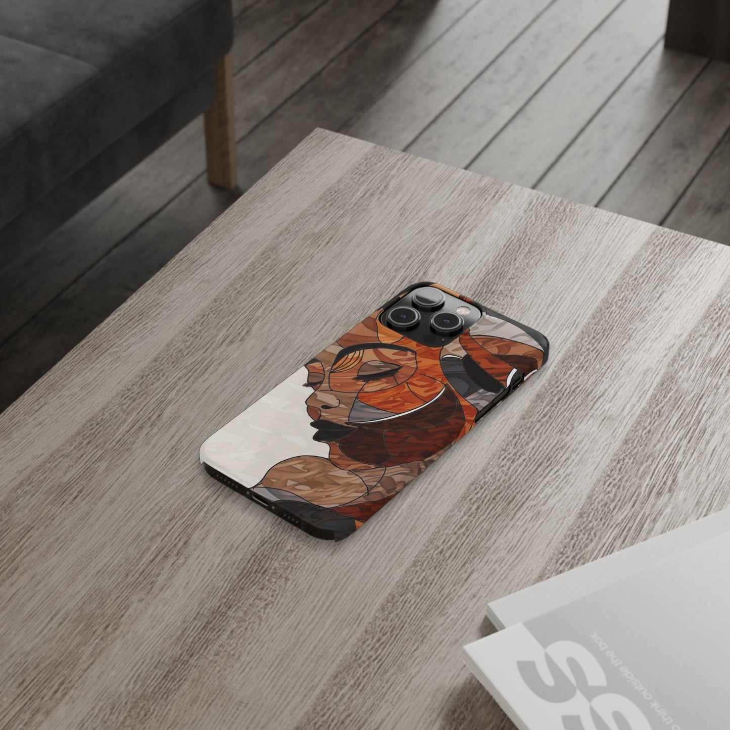 ' Modern Art Slim Phone Case -LOVE