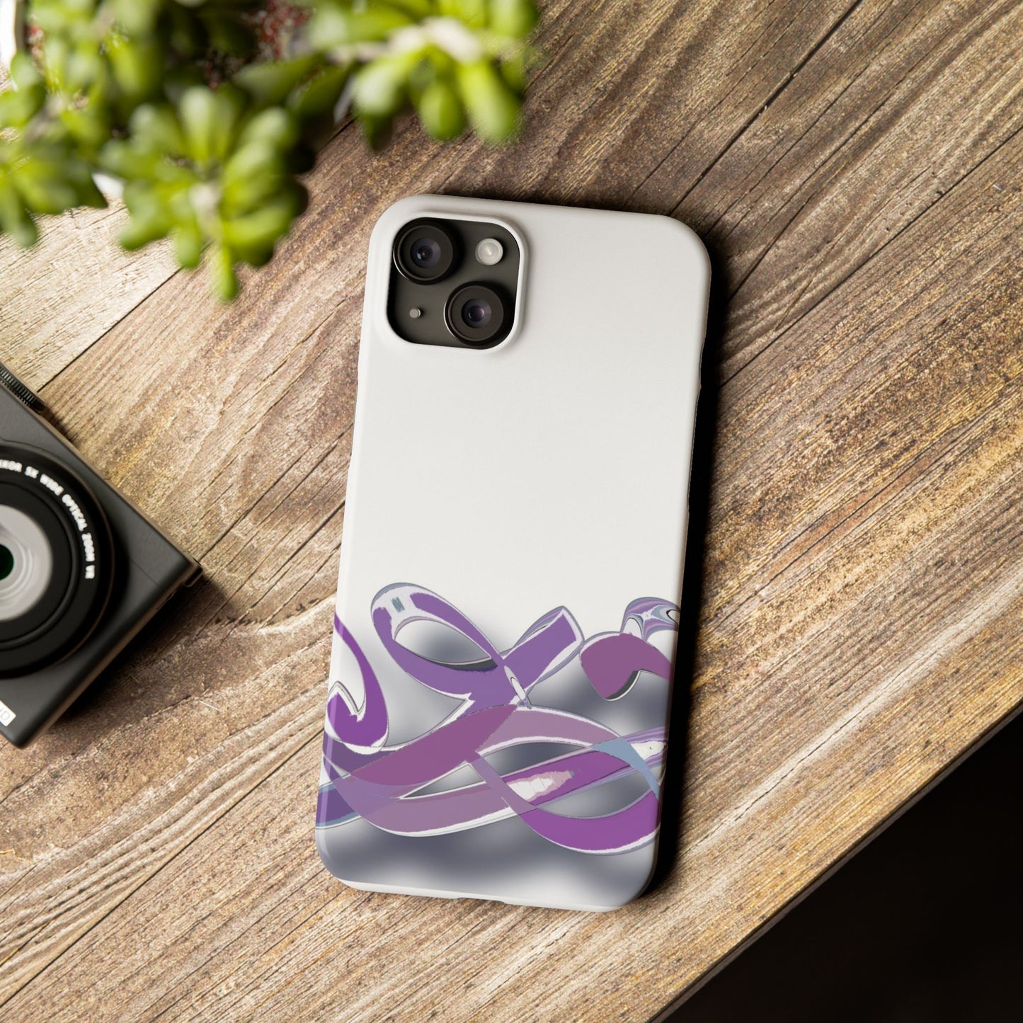 ' Modern Art Slim Phone Case -Calligraphy